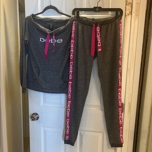 Bebe Charcoal and Fuchsia Lounge Set
